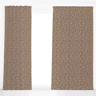 Dekovorhang Herbstlaub Beige Braun