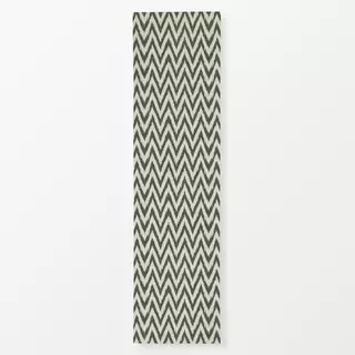 Tischläufer Zigzag Ikat Dark Green