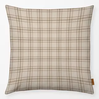 Kissen Winter Checks nut beige