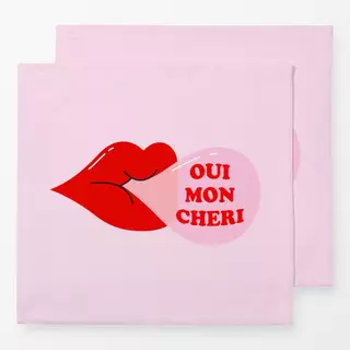 Servietten Oui mon cheri Lippen