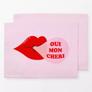 Tischset Oui mon cheri Lippen