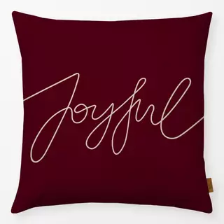 Kissen Joyful Lettering dark berry