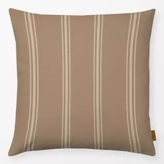 Kissen Winter Stripes almond brown