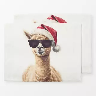 Tischset Christmas Cool Alpaca Lama