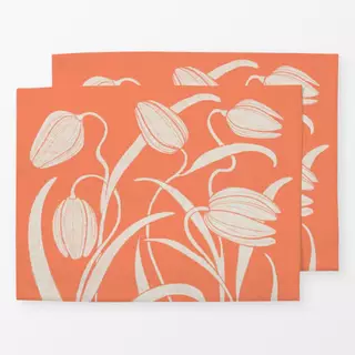 Tischset Tulip Flowers orange