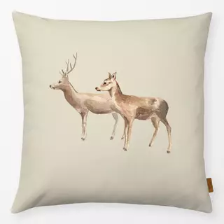 Kissen Rehe beige