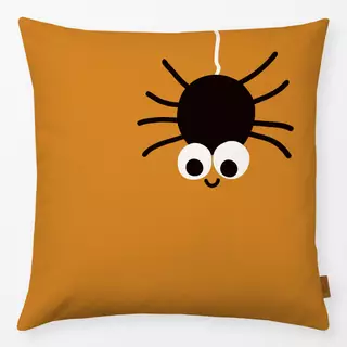 Kissen Spooky Spider pumpkin gelb