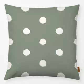 Kissen Moss Green Polka Dot