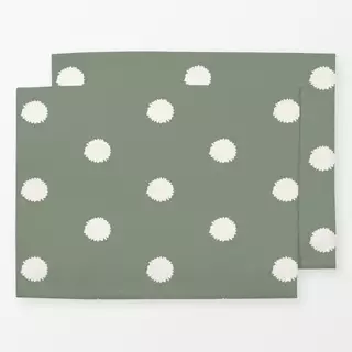 Tischset Moss Green Polka Dot