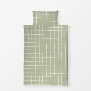 Bettwäsche Wavy Check (olive)