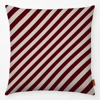 Kissen Diagonal Stripes dark berry