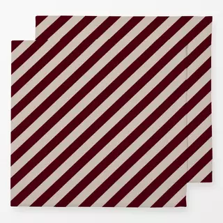 Servietten Diagonal Stripes dark berry