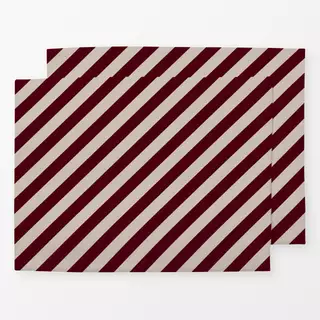 Tischset Diagonal Stripes dark berry