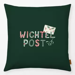 Kissen Wichtelpost tannengrün