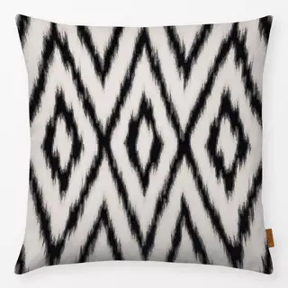 Kissen Ikat Black