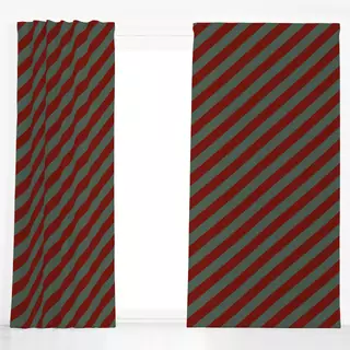 Dekovorhang Stripes red green