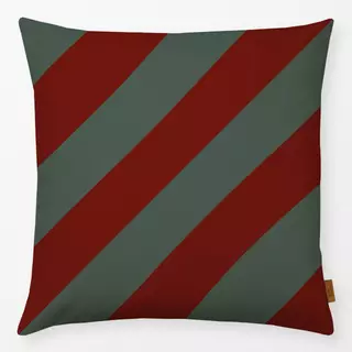 Kissen Stripes red green