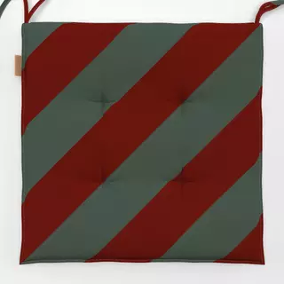 Sitzkissen Stripes red green