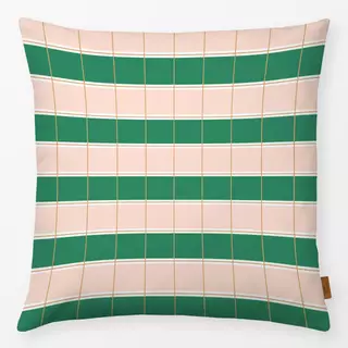 Kissen Stripes Crossed Green