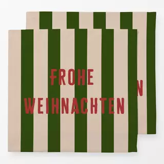 Servietten Frohe Weihnachten Streifen