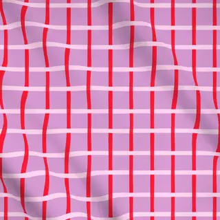 Meterware Grid rosa-rot-lilac