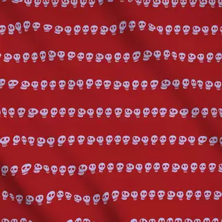 Meterware Skull Stripe Red