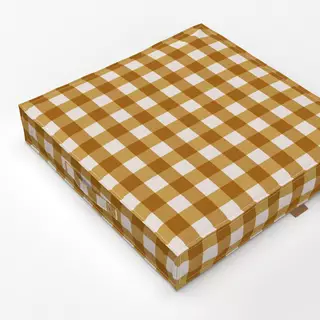 Bodenkissen Gingham gelb