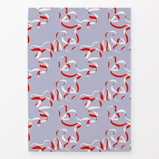 Geschirrtuch Ribbon Pattern Blau Rot