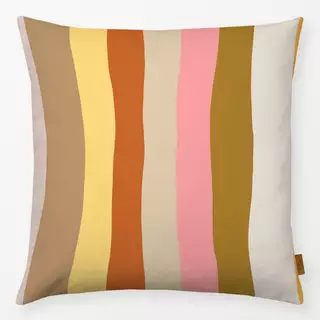 Kissen Multicolor Streifen Peach Gelb