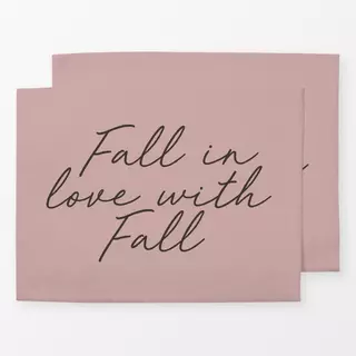 Tischset Fall In Love With Fall Rosa