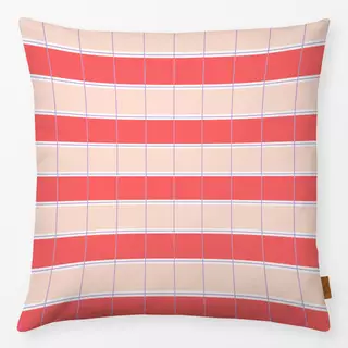 Kissen Stripes Crossed Red