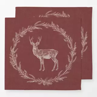 Servietten Nordic Deer wreath II