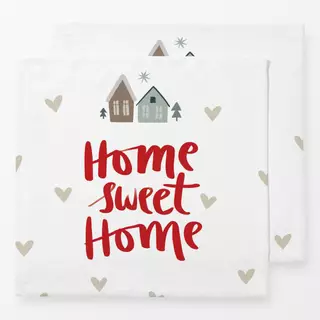 Servietten Home sweet Home - Haus + Herz