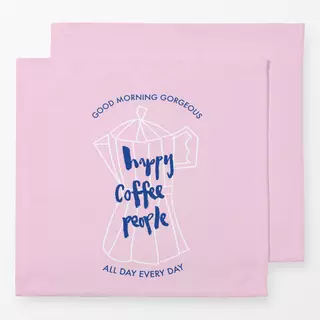 Servietten Happy Coffee People Rosa