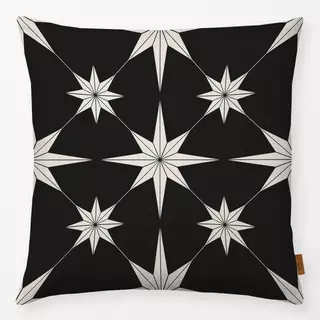 Kissen Boho Paper Stars black