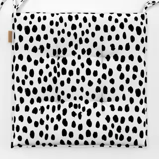 Sitzkissen Dots Black White