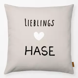 Kissen Lieblings Hase Beige