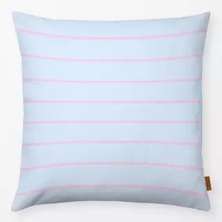 Kissen Hand Drawn Lines Blau Rosa