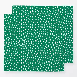 Servietten Snow Dots Green White