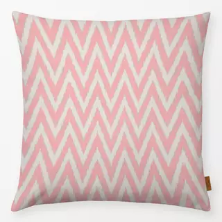 Kissen Zigzag Ikat Rose