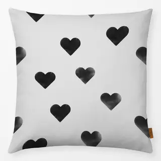 Kissen Holly Jolly Hearts black