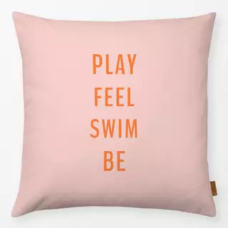 Kissen Play Feel Swim Be Orange