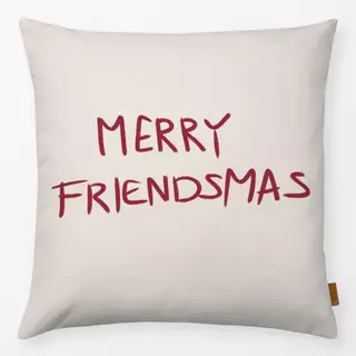 Kissen Merry Friendsmas Dunkelrot