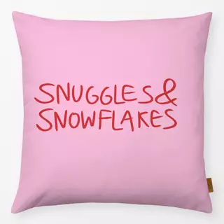 Kissen Snuggles & Snowflakes Pink