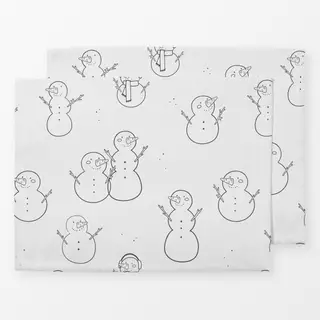 Tischset Snowman Pattern