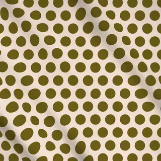 Meterware Polkadots | grün-beige