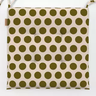 Sitzkissen Polkadots | grün-beige